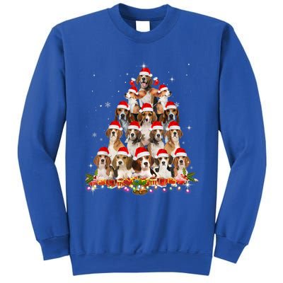 Cute Beagles Christmas Tree Dog Santa Xmas Tee Funny Pajamas Gift Sweatshirt