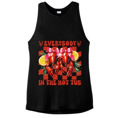 Crawfish Boil Coquette Everybody In Hot Tub Cajun Seafood Ladies PosiCharge Tri-Blend Wicking Tank