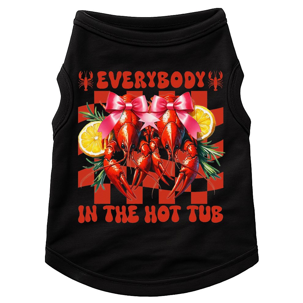 Crawfish Boil Coquette Everybody In Hot Tub Cajun Seafood Doggie Tank