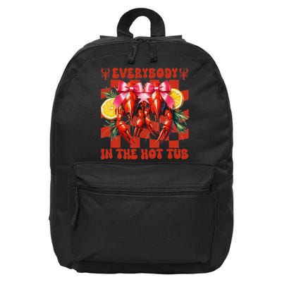 Crawfish Boil Coquette Everybody In Hot Tub Cajun Seafood 16 in Basic Backpack