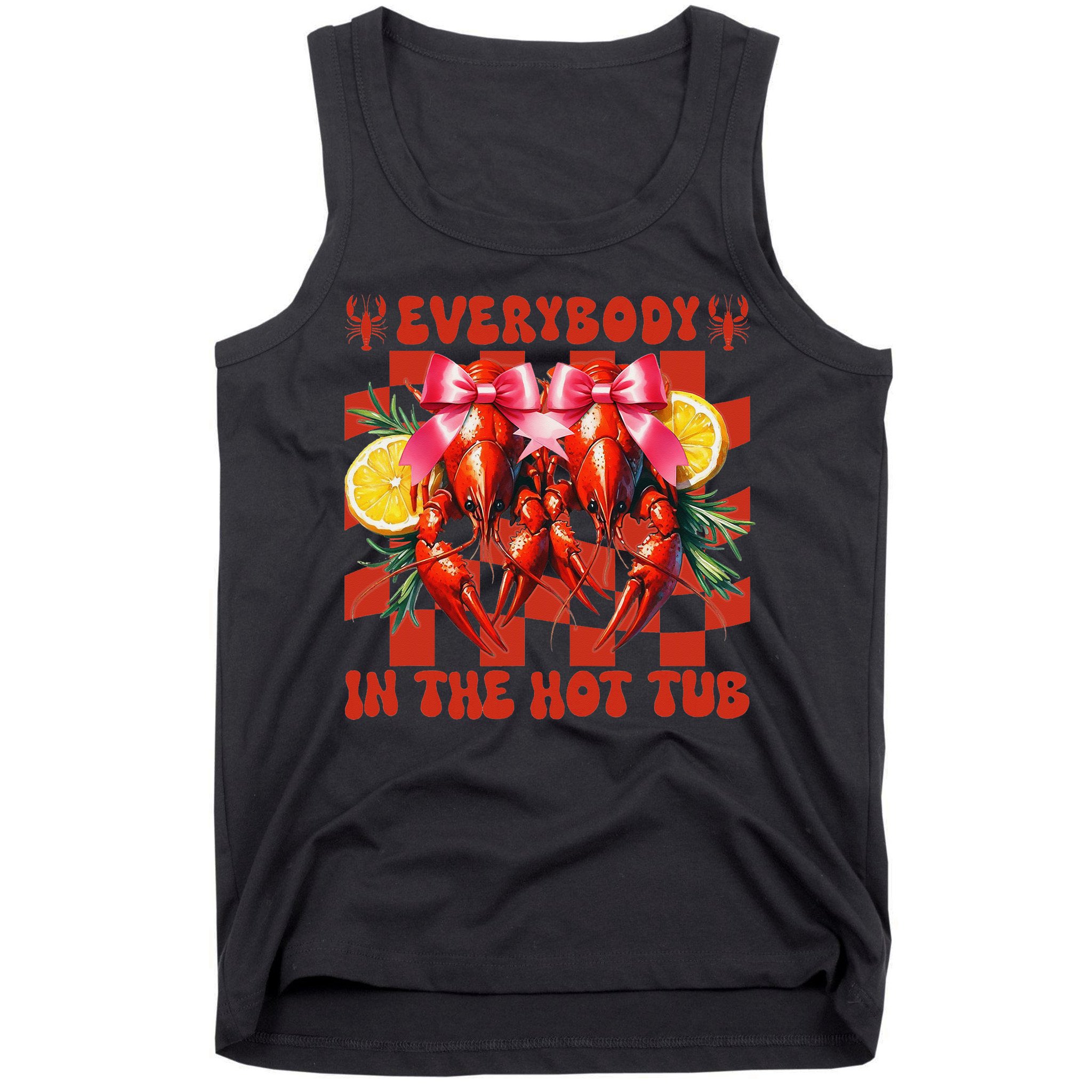 Crawfish Boil Coquette Everybody In Hot Tub Cajun Seafood Tank Top
