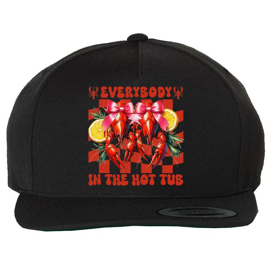Crawfish Boil Coquette Everybody In Hot Tub Cajun Seafood Wool Snapback Cap