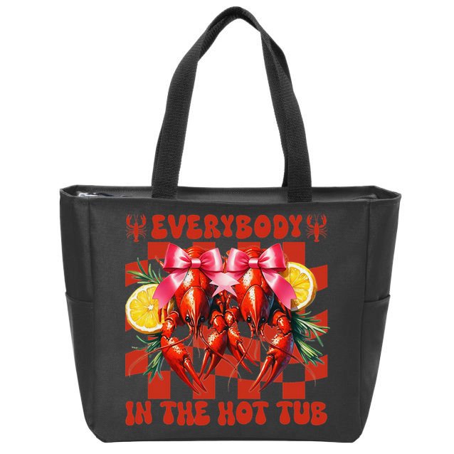 Crawfish Boil Coquette Everybody In Hot Tub Cajun Seafood Zip Tote Bag