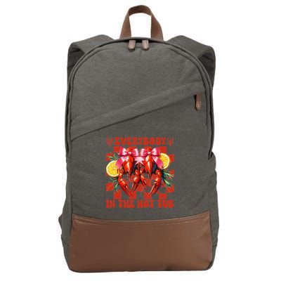Crawfish Boil Coquette Everybody In Hot Tub Cajun Seafood Cotton Canvas Backpack