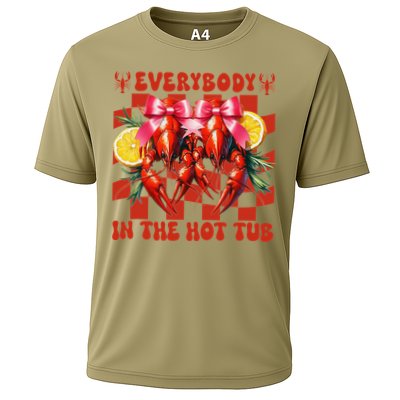 Crawfish Boil Coquette Everybody In Hot Tub Cajun Seafood Cooling Performance Crew T-Shirt