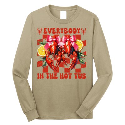 Crawfish Boil Coquette Everybody In Hot Tub Cajun Seafood Long Sleeve Shirt
