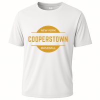 Cooperstown Baseball Cooperstown New York Baseball Hall Of Cooling Performance Crew T-Shirt