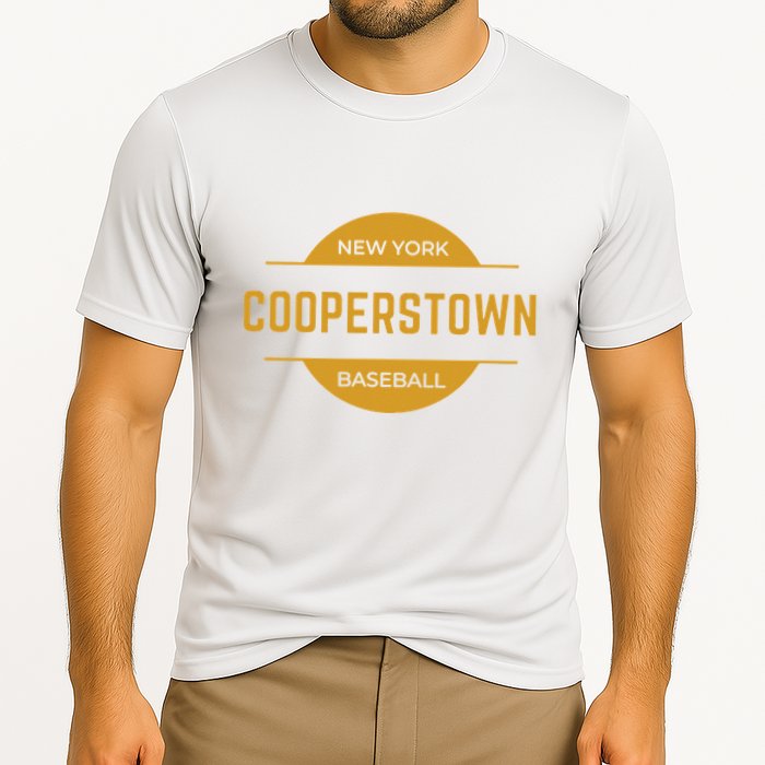 Cooperstown Baseball Cooperstown New York Baseball Hall Of Cooling Performance Crew T-Shirt