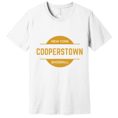 Cooperstown Baseball Cooperstown New York Baseball Hall Of Premium T-Shirt