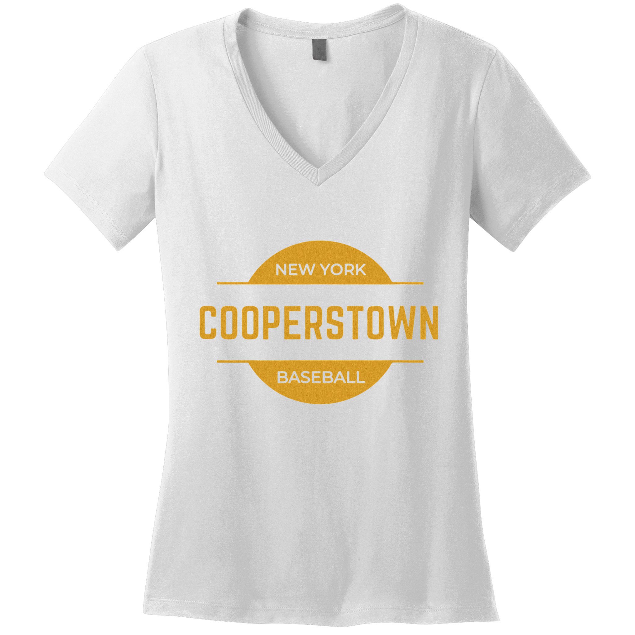 Cooperstown Baseball Cooperstown New York Baseball Hall Of Women's V-Neck T-Shirt