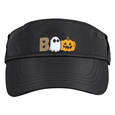 Cute But Creepy Ghost Boo Pumpkin Leopard Halloween Cute Gift Adult Drive Performance Visor