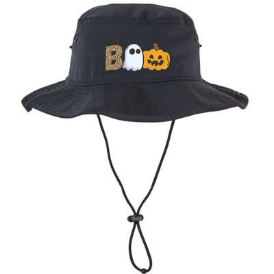 Cute But Creepy Ghost Boo Pumpkin Leopard Halloween Cute Gift Bucket Hat