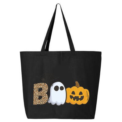 Cute But Creepy Ghost Boo Pumpkin Leopard Halloween Cute Gift 25L Jumbo Tote