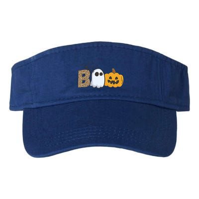 Cute But Creepy Ghost Boo Pumpkin Leopard Halloween Cute Gift Visor