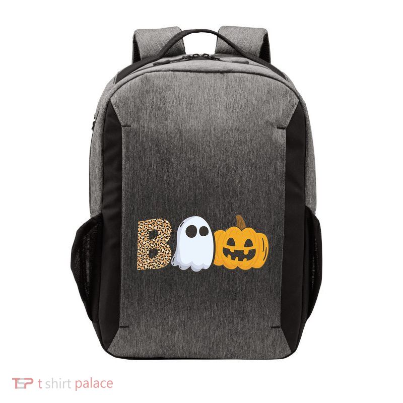 Cute But Creepy Ghost Boo Pumpkin Leopard Halloween Cute Gift Vector Backpack