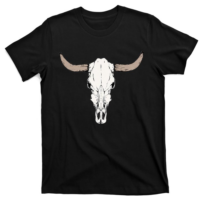 Cow Bull Cattle Skull Head Western Vintage Animal Graphic T-Shirt