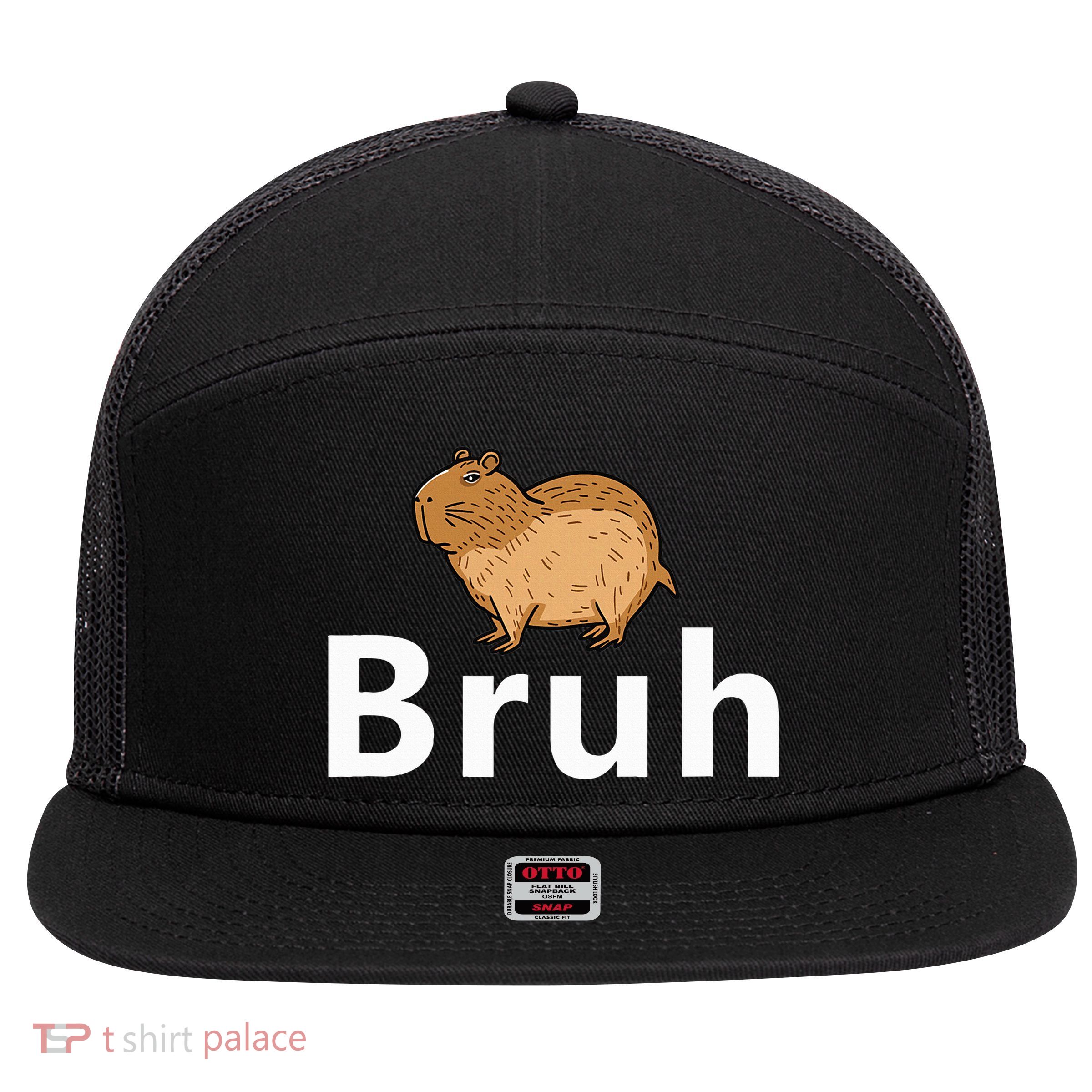 Capybara Bruh 7 Panel Mesh Trucker Snapback Hat