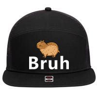 Capybara Bruh 7 Panel Mesh Trucker Snapback Hat