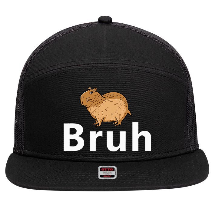 Capybara Bruh 7 Panel Mesh Trucker Snapback Hat