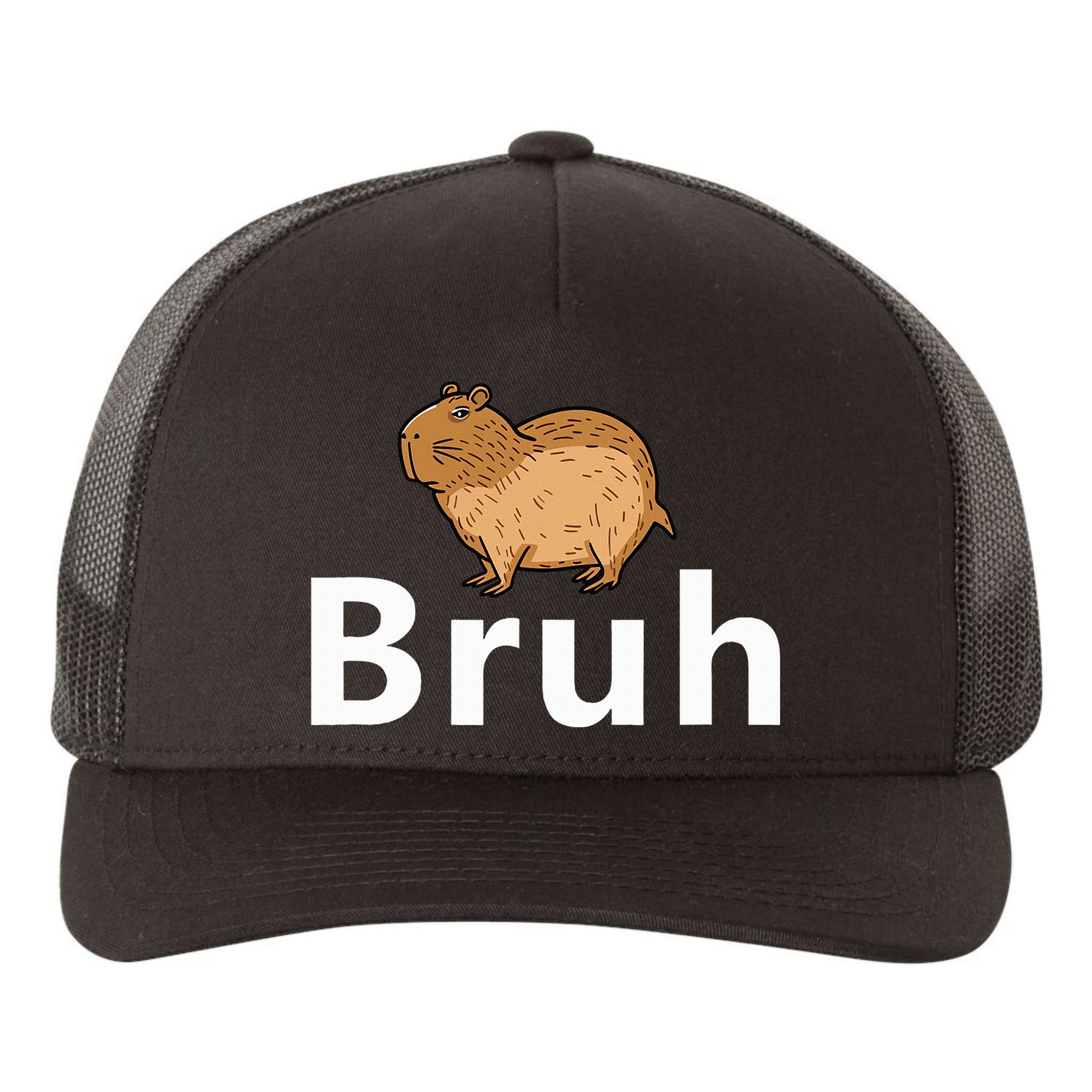 Capybara Bruh Yupoong Adult 5-Panel Trucker Hat