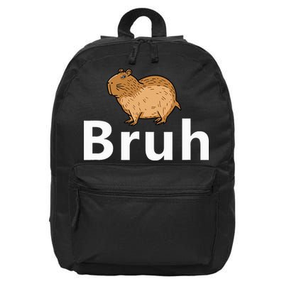 Capybara Bruh 16 in Basic Backpack