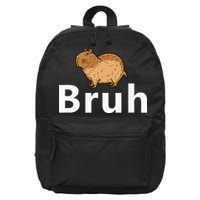 Capybara Bruh 16 in Basic Backpack