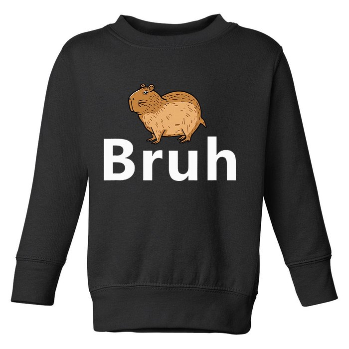 Capybara Bruh Toddler Sweatshirt