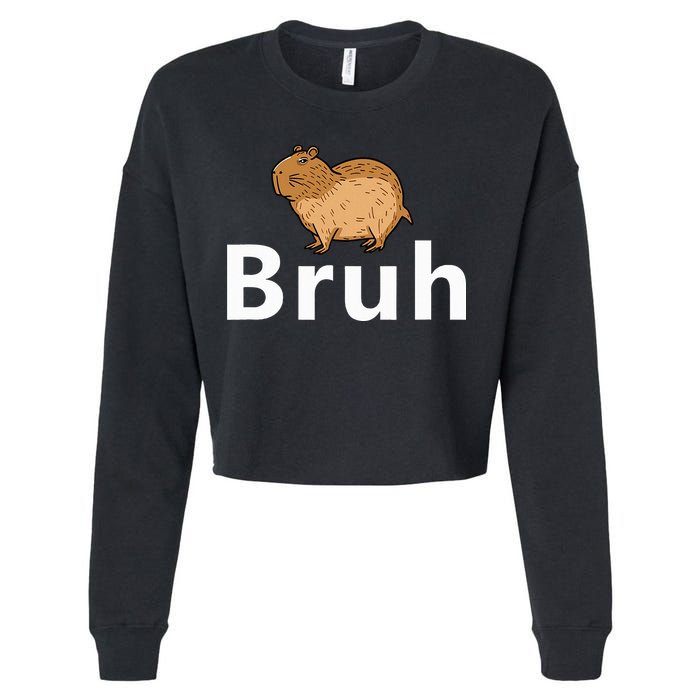 Capybara Bruh Cropped Pullover Crew