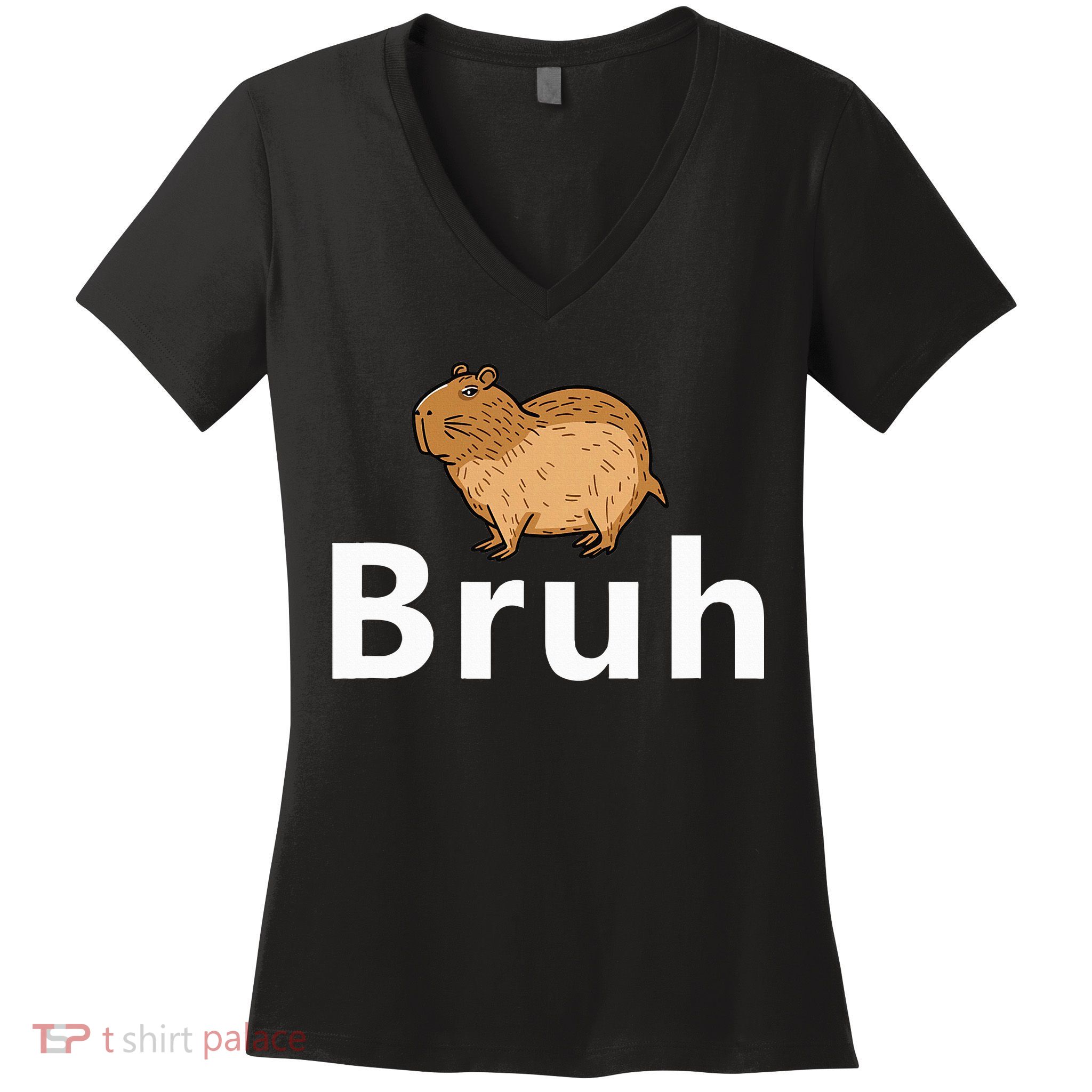 Capybara Bruh Women's V-Neck T-Shirt