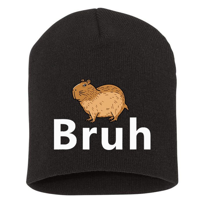Capybara Bruh Short Acrylic Beanie