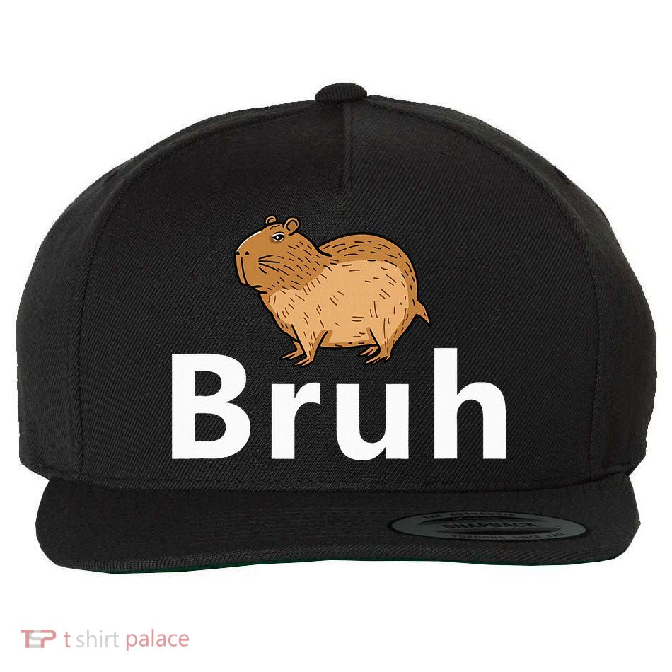 Capybara Bruh Wool Snapback Cap
