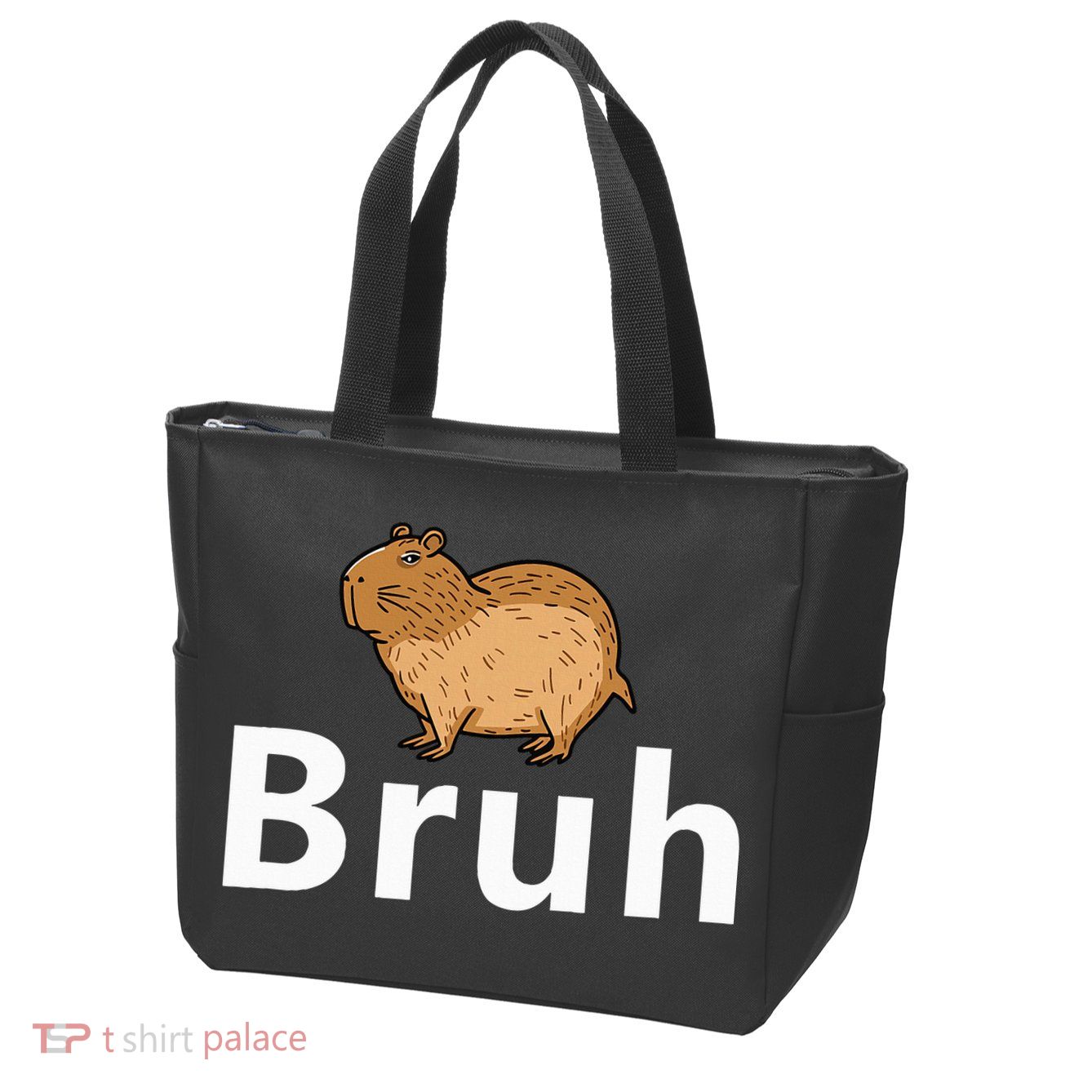 Capybara Bruh Zip Tote Bag