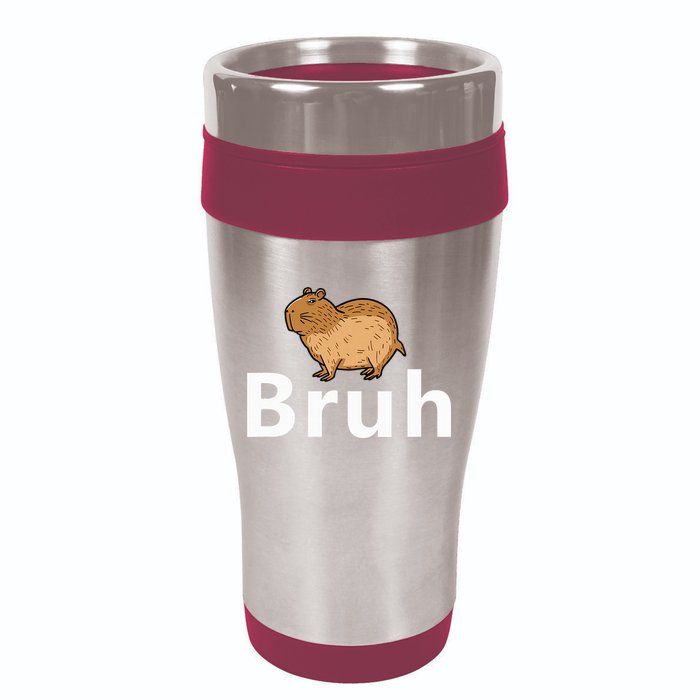 Capybara Bruh 16oz Travel Tumbler