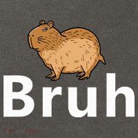 Capybara Bruh Cotton Canvas Backpack