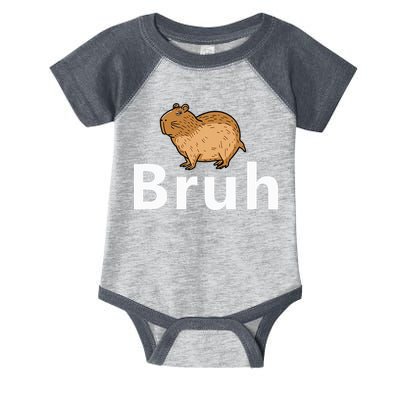 Capybara Bruh Infant Baby Jersey Bodysuit