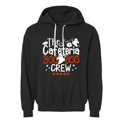 Cafeteria Boo Crew Teacher Lunch Lady Team Spooky Babe Ghost Garment-Dyed Fleece Hoodie