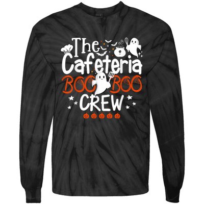 Cafeteria Boo Crew Teacher Lunch Lady Team Spooky Babe Ghost Tie-Dye Long Sleeve Shirt