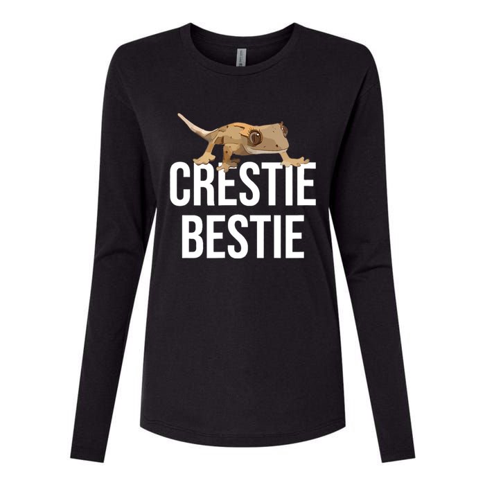 Crestie Bestie Crested Gecko Reptile Lizard Pet Lover Gift TShirt Womens Cotton Relaxed Long Sleeve T-Shirt