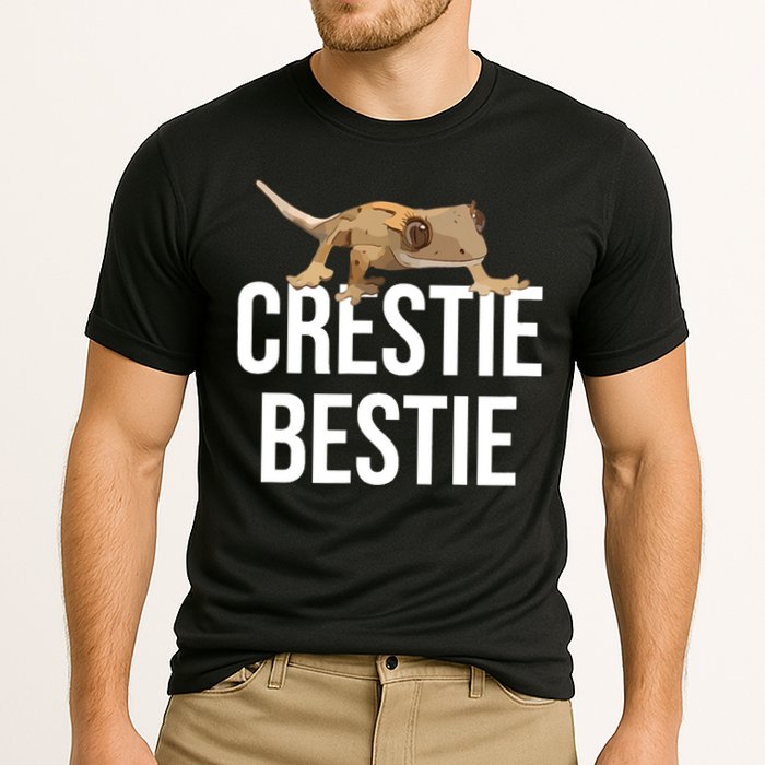 Crestie Bestie Crested Gecko Reptile Lizard Pet Lover Gift TShirt Performance Shirt