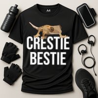 Crestie Bestie Crested Gecko Reptile Lizard Pet Lover Gift TShirt Performance Shirt