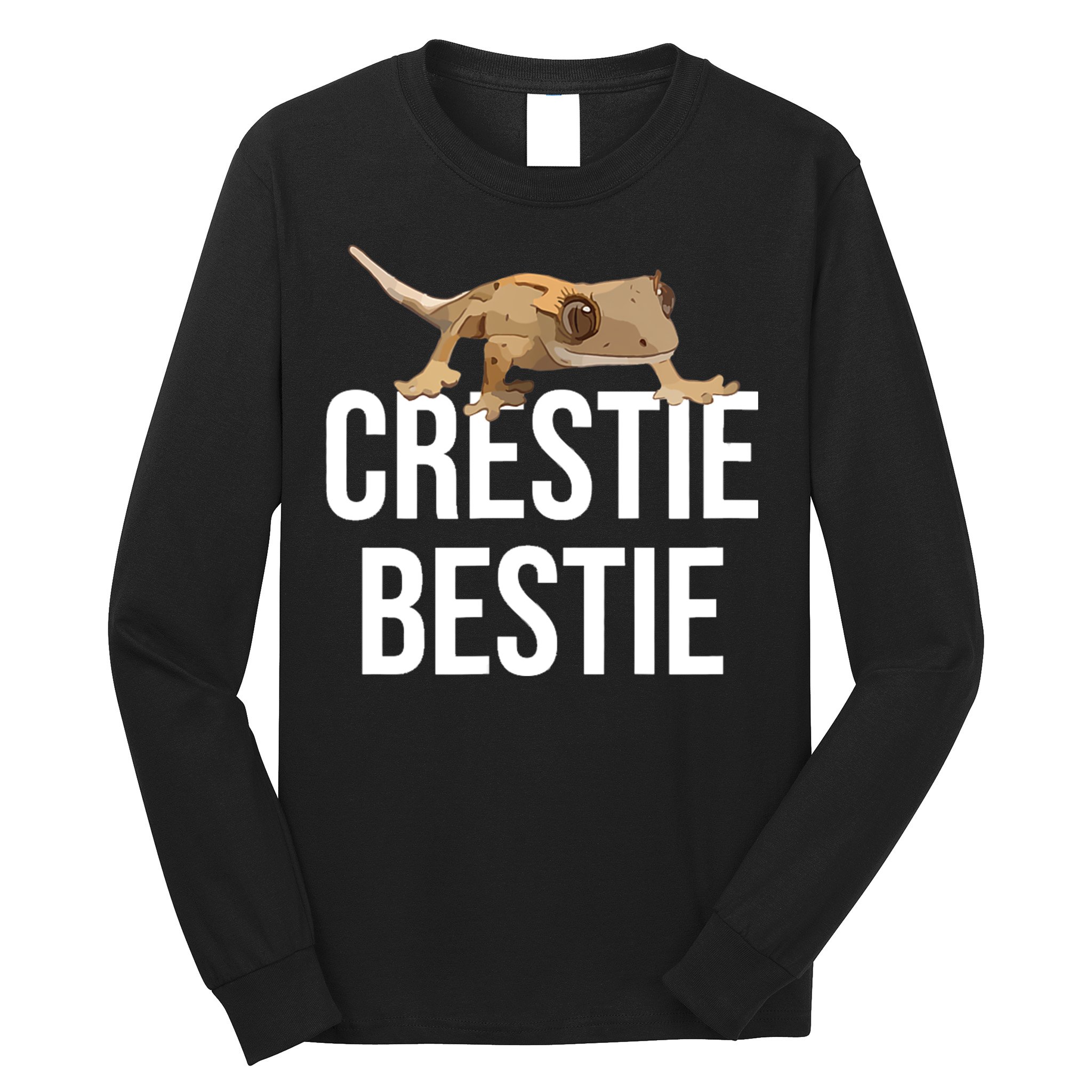 Crestie Bestie Crested Gecko Reptile Lizard Pet Lover Gift TShirt Long Sleeve Shirt