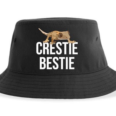 Crestie Bestie Crested Gecko Reptile Lizard Pet Lover Gift TShirt Sustainable Bucket Hat