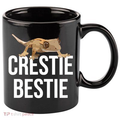 Crestie Bestie Crested Gecko Reptile Lizard Pet Lover Gift TShirt 11oz C Handle Ceramic Mug