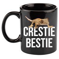 Crestie Bestie Crested Gecko Reptile Lizard Pet Lover Gift TShirt 11oz C Handle Ceramic Mug