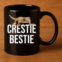 Crestie Bestie Crested Gecko Reptile Lizard Pet Lover Gift TShirt 11oz C Handle Ceramic Mug