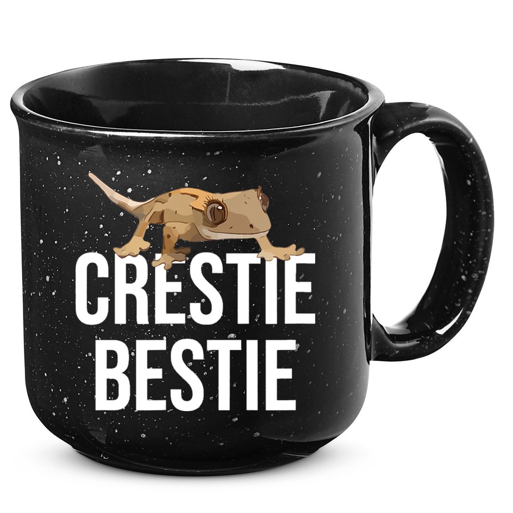 Crestie Bestie Crested Gecko Reptile Lizard Pet Lover Gift TShirt 15oz Campfire Ceramic Mug