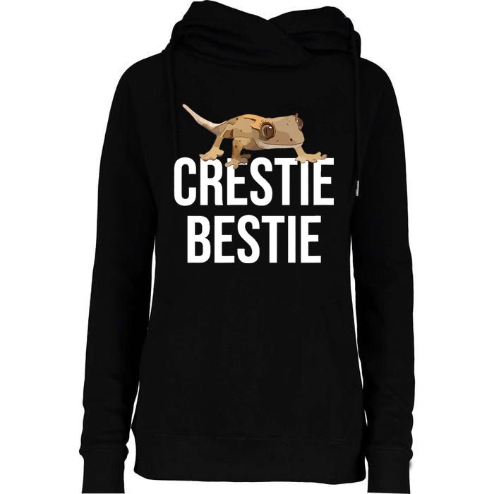 Crestie Bestie Crested Gecko Reptile Lizard Pet Lover Gift TShirt Womens Funnel Neck Pullover Hood