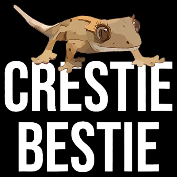 Crestie Bestie Crested Gecko Reptile Lizard Pet Lover Gift TShirt Flat Bill Trucker Hat