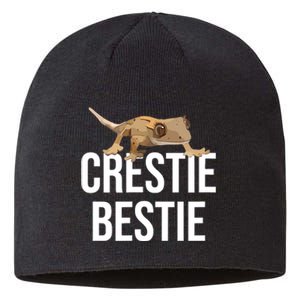 Crestie Bestie Crested Gecko Reptile Lizard Pet Lover Gift TShirt Sustainable Beanie