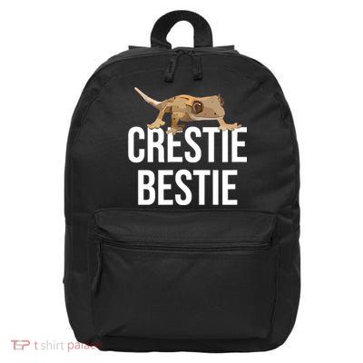 Crestie Bestie Crested Gecko Reptile Lizard Pet Lover Gift TShirt 16 in Basic Backpack